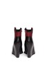 Back View - Click To Enlarge - ASH - 'Jude' conceal wedge leather and suede ankle boots