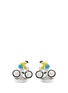 Main View - Click To Enlarge - DEAKIN & FRANCIS  - Silver bike rider cufflinks