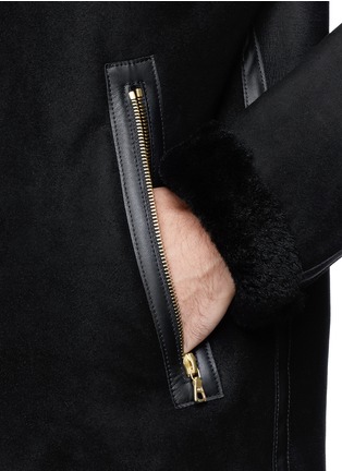 Detail View - Click To Enlarge - PS PAUL SMITH - Sheepskin suede shearling jacket
