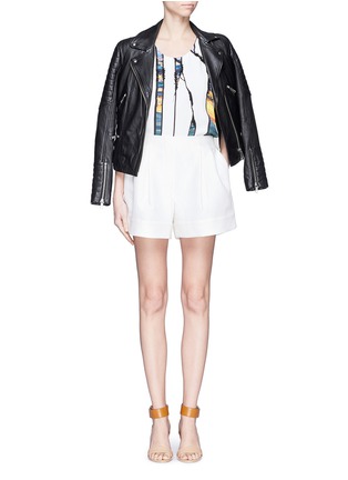 Figure View - Click To Enlarge - 3.1 PHILLIP LIM - Textured pleated shorts