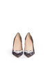Front View - Click To Enlarge - J.CREW - 'Elsie' jeweled feather-print pumps
