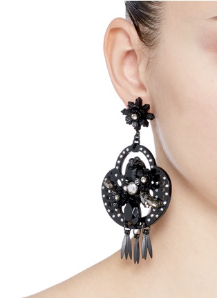 Figure View - Click To Enlarge - J.CREW - Midnight crystal chandelier earrings