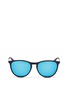 Main View - Click To Enlarge - RAY-BAN - Izzy' junior acetate frame wire temple mirror sunglasses