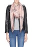 Figure View - Click To Enlarge - ALEXANDER MCQUEEN - 'Multiskull Ditsy Overlay' silk scarf