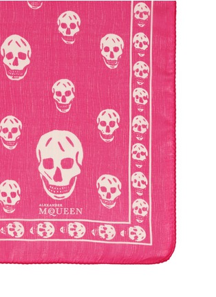 Detail View - Click To Enlarge - ALEXANDER MCQUEEN - Classic skull silk chiffon scarf