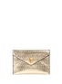 Main View - Click To Enlarge - ALEXANDER MCQUEEN - Skull textured mirror leather card holder