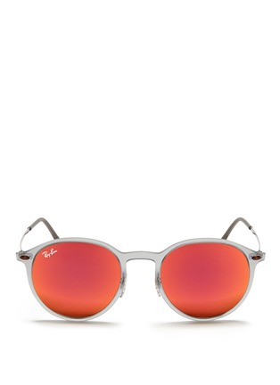 Main View - Click To Enlarge - RAY-BAN - 'RB4224 Light Ray' titanium temple mirror sunglasses
