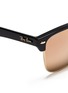 Detail View - Click To Enlarge - RAY-BAN - 'Clubmaster Oversized' matte plastic browline mirror sunglasses