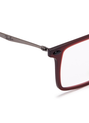 Detail View - Click To Enlarge - RAY-BAN - 'RB7050 Light Ray' titanium temple rectangle optical glasses