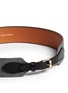 Detail View - Click To Enlarge - MAISON BOINET - Leather strap flannel belt