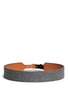 Back View - Click To Enlarge - MAISON BOINET - Leather strap flannel belt