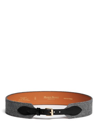 Main View - Click To Enlarge - MAISON BOINET - Leather strap flannel belt