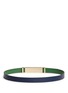 Back View - Click To Enlarge - MAISON BOINET - Reversible cowhide leather belt