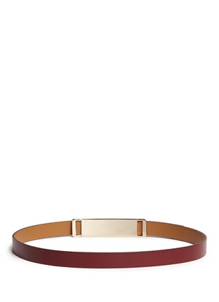 Back View - Click To Enlarge - MAISON BOINET - Reversible cowhide leather belt