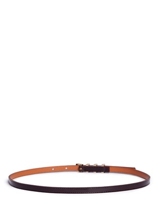 Back View - Click To Enlarge - MAISON BOINET - Metal loop patent leather belt