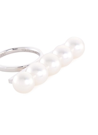 Detail View - Click To Enlarge - TASAKI - 'Balance' akoya pearl 18k white gold ring