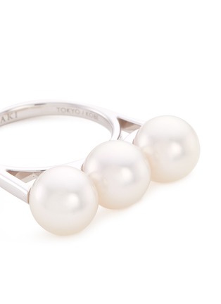 Detail View - Click To Enlarge - TASAKI - 'Balance' Akoya pearl 18k white gold ring