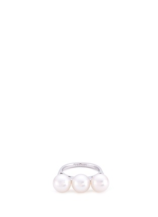 Main View - Click To Enlarge - TASAKI - 'Balance' Akoya pearl 18k white gold ring
