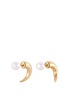 Main View - Click To Enlarge - TASAKI - 'Refined Rebellion Horn' Akoya pearl claw earrings