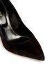 Detail View - Click To Enlarge - SERGIO ROSSI - 'Blink' metal rim keyhole back suede pumps