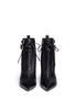 Figure View - Click To Enlarge - SERGIO ROSSI - Elastic lace-up leather ankle boots