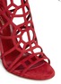 Detail View - Click To Enlarge - SERGIO ROSSI - 'Puzzle' suede cutout cage sandals