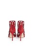 Back View - Click To Enlarge - SERGIO ROSSI - 'Puzzle' suede cutout cage sandals