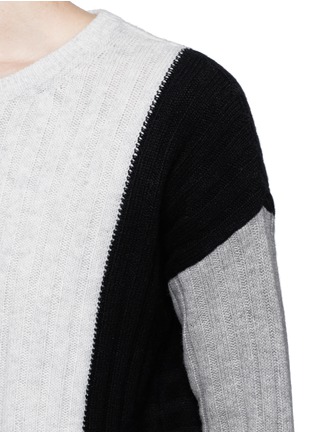 Detail View - Click To Enlarge - VINCE - Colourblock intarsia wool-cashmere sweater