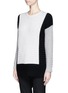 Front View - Click To Enlarge - VINCE - Colourblock intarsia wool-cashmere sweater