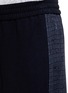 Detail View - Click To Enlarge - VINCE - Crocodile print silk stripe crepe joggers