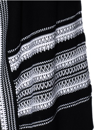 Detail View - Click To Enlarge - VINCE - Textured stitch drape front cotton sleeveless cardigan