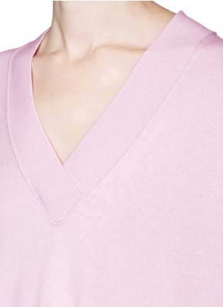 Detail View - Click To Enlarge - VINCE - Pointelle trim cashmere sweater