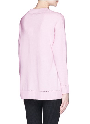 Back View - Click To Enlarge - VINCE - Pointelle trim cashmere sweater