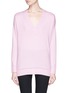 Main View - Click To Enlarge - VINCE - Pointelle trim cashmere sweater