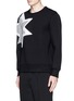 Front View - Click To Enlarge - NEIL BARRETT - Pop art star bonded jersey sweatshirt