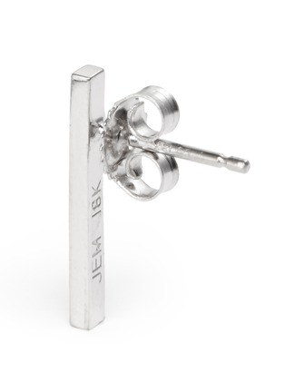 Detail View - Click To Enlarge - JENNIFER MEYER - 18k white gold long bar diamond earrings