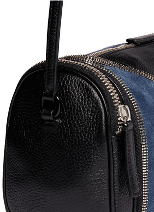 Detail View - Click To Enlarge - KARA - 'Double date' convertible leather and suede crossbody bag
