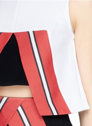 Detail View - Click To Enlarge - TANYA TAYLOR - 'Nelly' cutout front cropped tank top