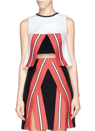 Main View - Click To Enlarge - TANYA TAYLOR - 'Nelly' cutout front cropped tank top