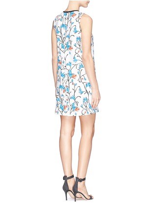 Back View - Click To Enlarge - TANYA TAYLOR - 'Frankie' cutout front leaf print shift dress