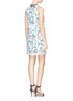 Back View - Click To Enlarge - TANYA TAYLOR - 'Frankie' cutout front leaf print shift dress