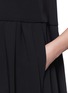 Detail View - Click To Enlarge - ELLERY - 'Splash' satin collar pleat dress