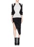 Figure View - Click To Enlarge - HELMUT LANG - Asymmetric drape jersey skirt