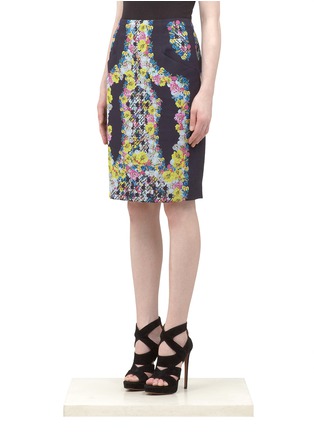 Front View - Click To Enlarge - ERDEM - Frida floral-print skirt