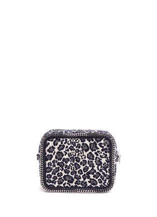 Back View - Click To Enlarge - STELLA MCCARTNEY - Falabella leopard print velvet crossbody bag