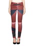 Main View - Click To Enlarge -  - Glitter colour-block skinny jeans