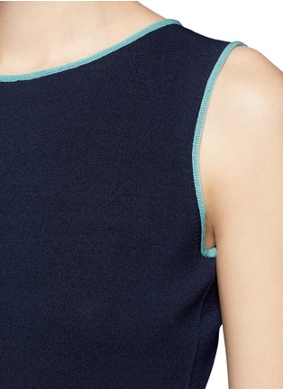 Detail View - Click To Enlarge - ARMANI COLLEZIONI - Colour-block sleeveless knit top