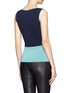 Back View - Click To Enlarge - ARMANI COLLEZIONI - Colour-block sleeveless knit top