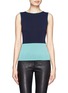 Main View - Click To Enlarge - ARMANI COLLEZIONI - Colour-block sleeveless knit top