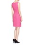Back View - Click To Enlarge - ARMANI COLLEZIONI - Ruffled side sleeveless dress